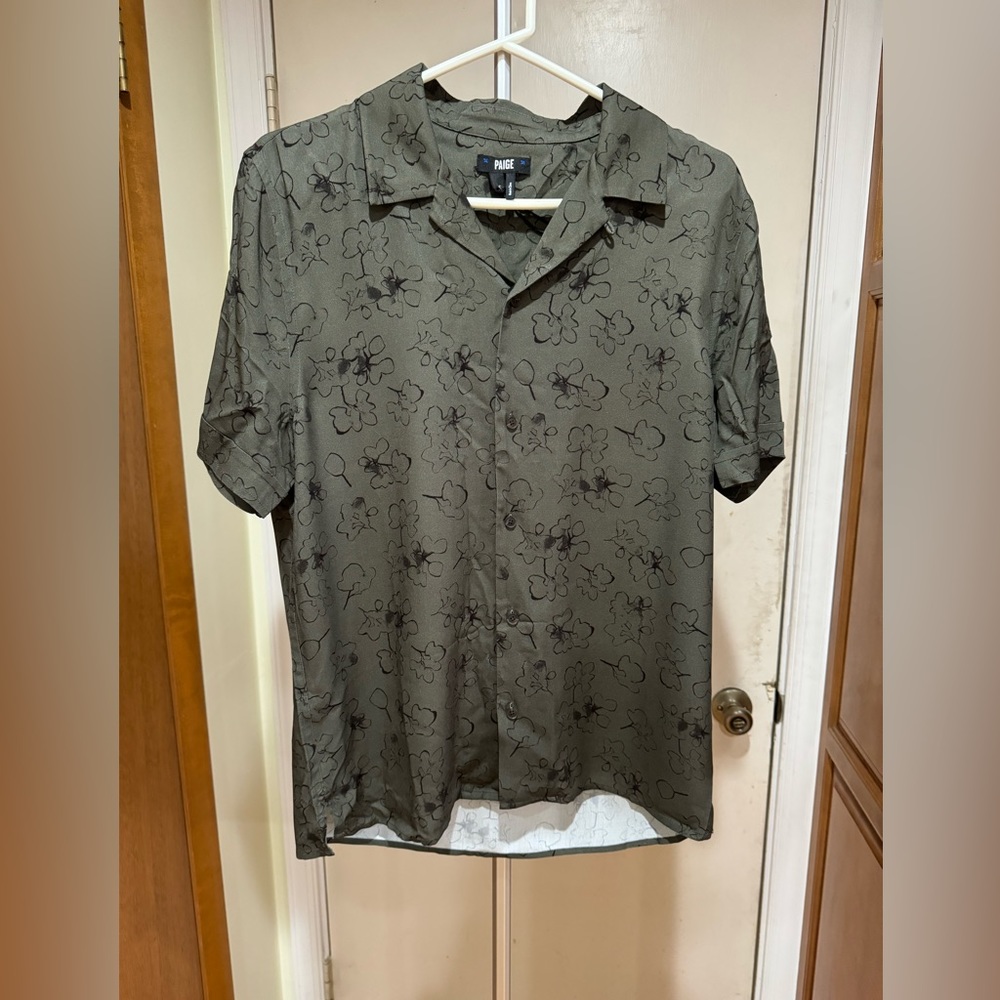 PAIGE LANDON SHIRT SHORT SLEEVE FOREST NIGHT MULTI SIZE-SMALL NWT